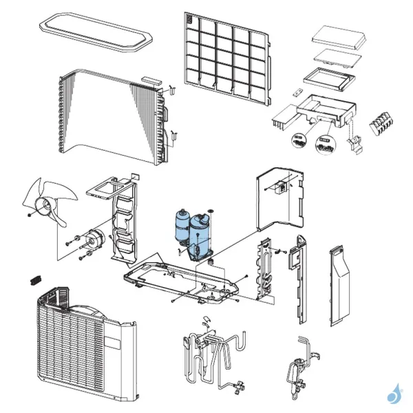 Compresseur pour unité extérieure Atlantic Fujitsu Réf. 897256
