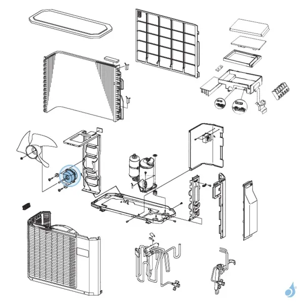 Moteur Ventilation pour unité extérieure Atlantic Fujitsu Réf. 897305