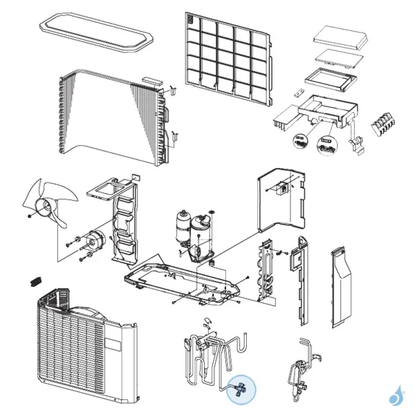 Vanne 3 Voies 5/8 Gaz pour unité extérieure Atlantic Fujitsu Réf. 897378