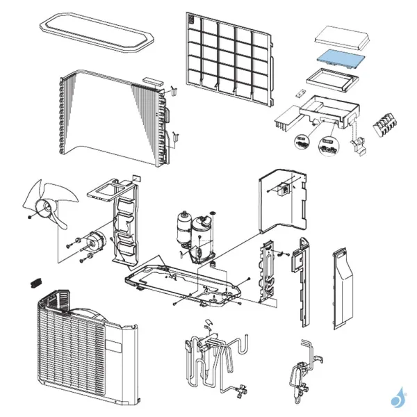 Platine Régulation pour unité extérieure Atlantic Fujitsu AOYA24LALL LACL Réf. 897330