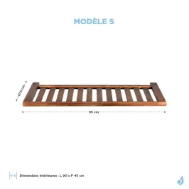 Face de dessous seule pour cache climatisation en bois exotique 2