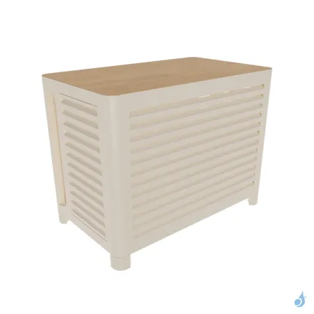 Cache climatisation OUTSTEEL Modèle Complet Vénitian RAL 9001