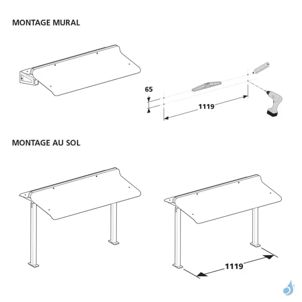 Cache climatisation OUTSTEEL Modèle Cap Blanc Crème RAL 9001