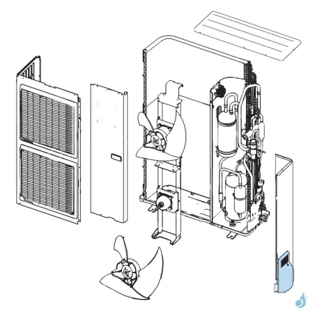 Cache Raccords pour unité extérieure Atlantic Fujitsu Réf. 897254
