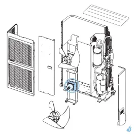 Plaque Support Moteur Ventilation Atlantic Fujitsu Réf. 897398 2