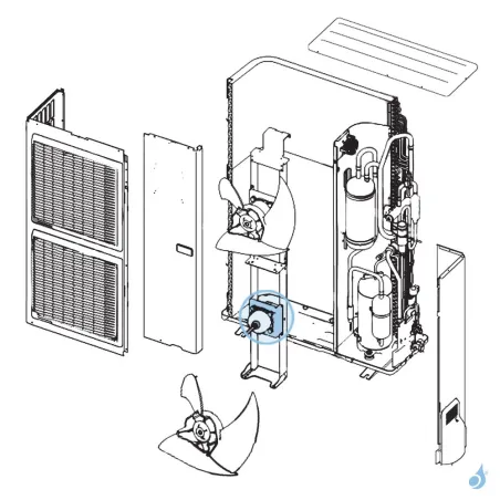 Plaque Support Moteur Ventilation Atlantic Fujitsu Réf. 897398