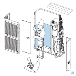 Condenseur Bas pour unité extérieure Atlantic Fujitsu Réf. 897265 2