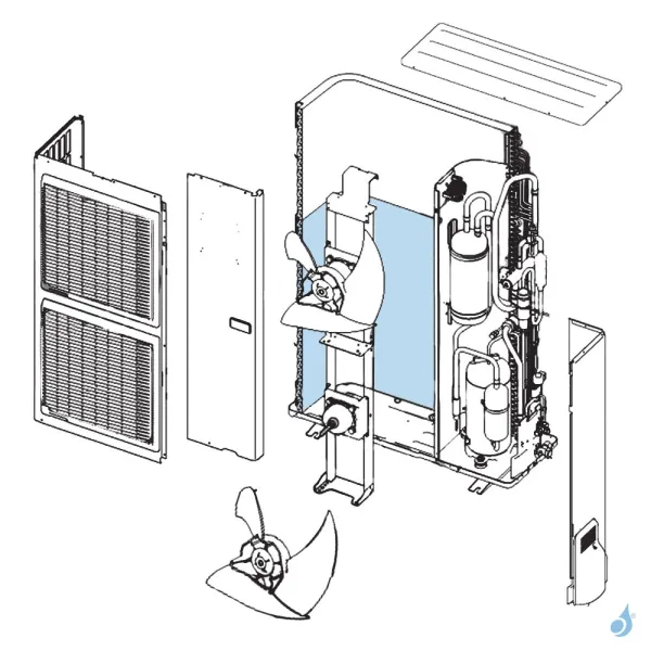 Condenseur Bas pour unité extérieure Atlantic Fujitsu Réf. 897265