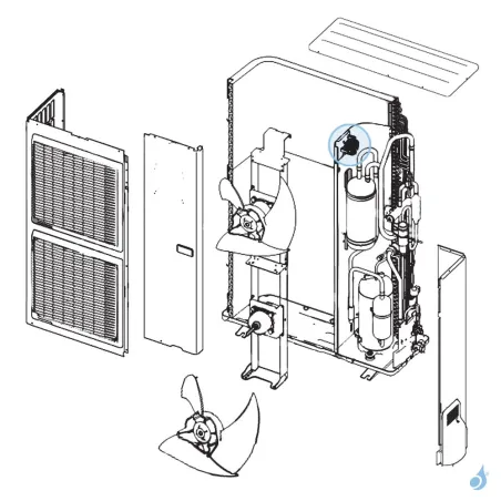 Bobine d'arrêt pour unité extérieure Atlantic Fujitsu Réf. 891423