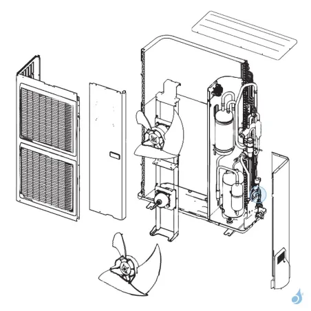 Filtre Tamis pour unité extérieure Atlantic Fujitsu Réf. 897291