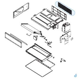 Grille de Reprise pour unité intérieure gainable Atlantic Fujitsu Réf. 898611 2