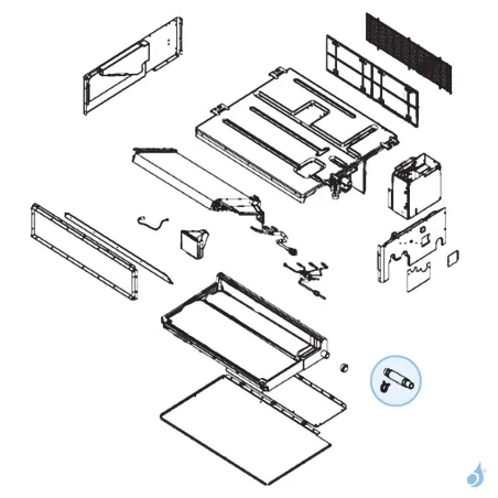 Adaptateur Condensats & Collier pour gainable Atlantic Fujitsu Réf. 898595