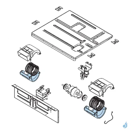 Enveloppe Turbine Basse pour climatisation gainable Atlantic Fujitsu Réf. 898598