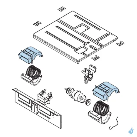 Enveloppe Turbine Haute pour climatisation gainable Atlantic Fujitsu Réf. 898599