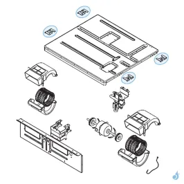 Patte de fixation (x4) pour climatisation gainable Atlantic Fujitsu Réf. 898600 2