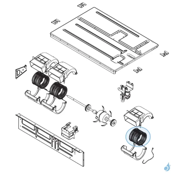 Turbine pour climatisation gainable Atlantic Fujitsu Réf. 898613