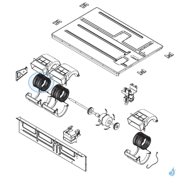 Turbine pour climatisation gainable Atlantic Fujitsu Réf. 898614