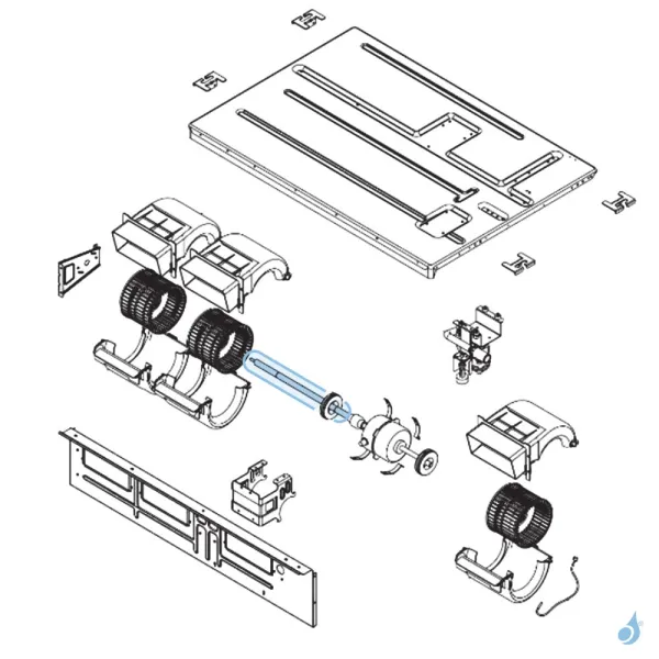 Arbre Turbine pour climatisation gainable Atlantic Fujitsu Réf. 894608