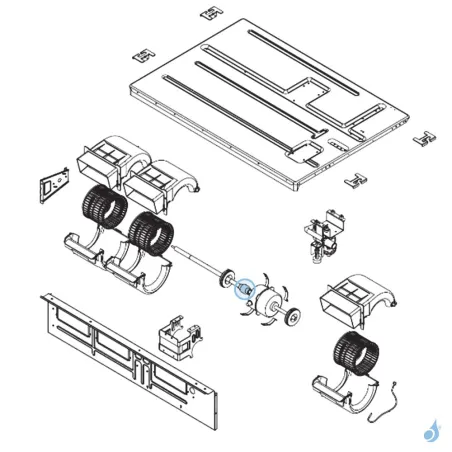 Silentbloc Axe Turbine pour climatisation gainable Atlantic Fujitsu Réf. 898365