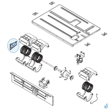 Support Arbre Turbine pour climatisation gainable Atlantic Fujitsu Réf. 898829