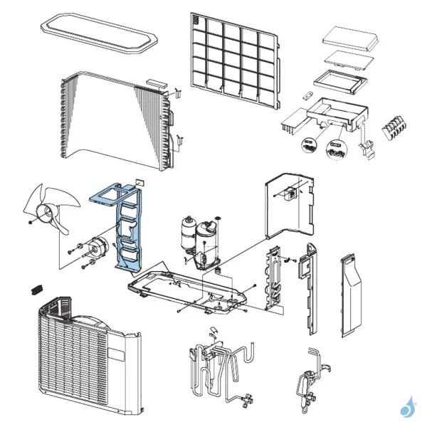 Support Moteur pour unité extérieure Atlantic Fujitsu Réf. 897363