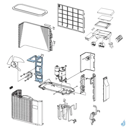 Support Moteur pour unité extérieure Atlantic Fujitsu Réf. 897363