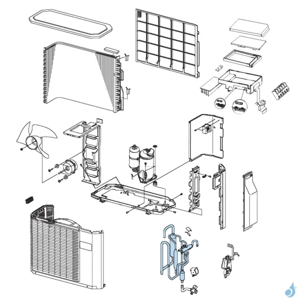 Vanne 4 Voies pour unité extérieure Atlantic Fujitsu Réf. 898839