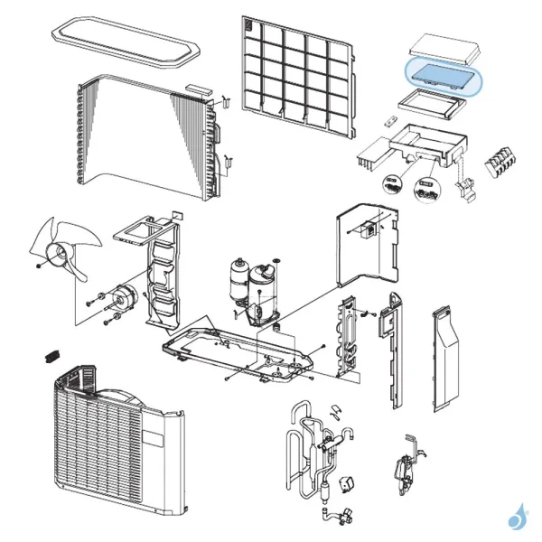 Platine Régulation pour unité extérieure Atlantic Fujitsu AOYG12LALL.UE Réf. 898835
