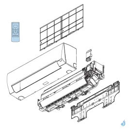 Télécommande IR Atlantic Fujitsu pour unités ASYG7/09/12LLCC Réf. 898849 2