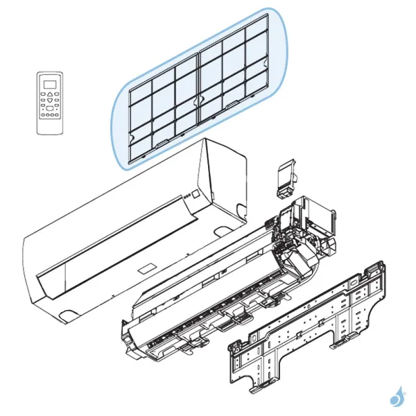 Filtre pour unité intérieure murale Atlantic Fujitsu Réf. 898852