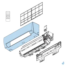 Corps Avant Complet pour climatisation Atlantic Fujitsu LLCA Réf. 897065 2