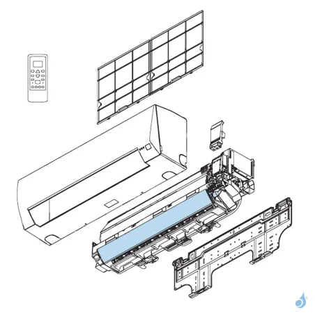 Volet pour climatisation Atlantic Fujitsu LLCA LLCC Réf. 898853