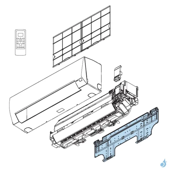 Support Mural pour climatisation Atlantic Fujitsu LLCC LLCE Réf. 898850