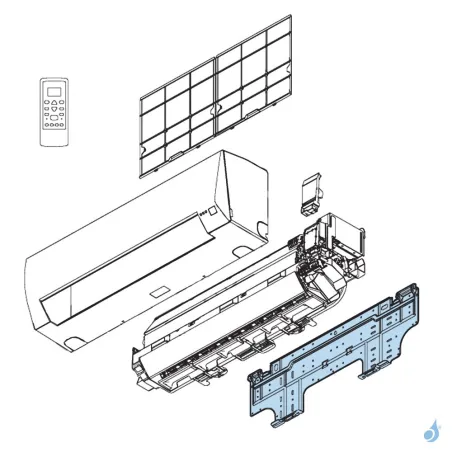 Support Mural pour climatisation Atlantic Fujitsu LLCC LLCE Réf. 898850