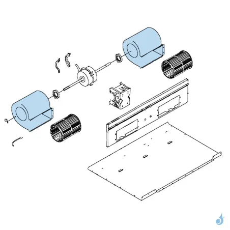 Enveloppe Turbine pour climatisation gainable Atlantic Fujitsu Réf. 898352