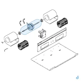 Moteur Ventilation pour climatisation gainable Atlantic Fujitsu Réf. 891827 2
