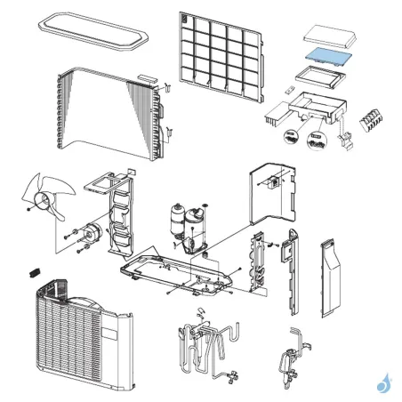 Platine Régulation pour unité extérieure Atlantic Fujitsu AOYA18LACL/LALL Réf. 897329