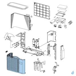 Façade Avant pour unité extérieure Atlantic Fujitsu Réf. 897283 2