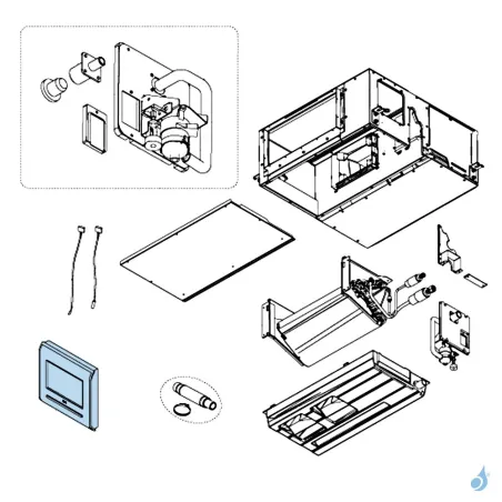 Télécommande Filaire pour climatisation gainable Atlantic Fujitsu Réf. 897093