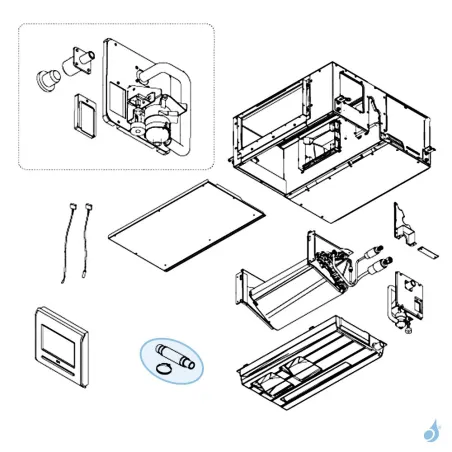Adaptateur Condensats & Collier pour gainable Atlantic Fujitsu Réf. 897399