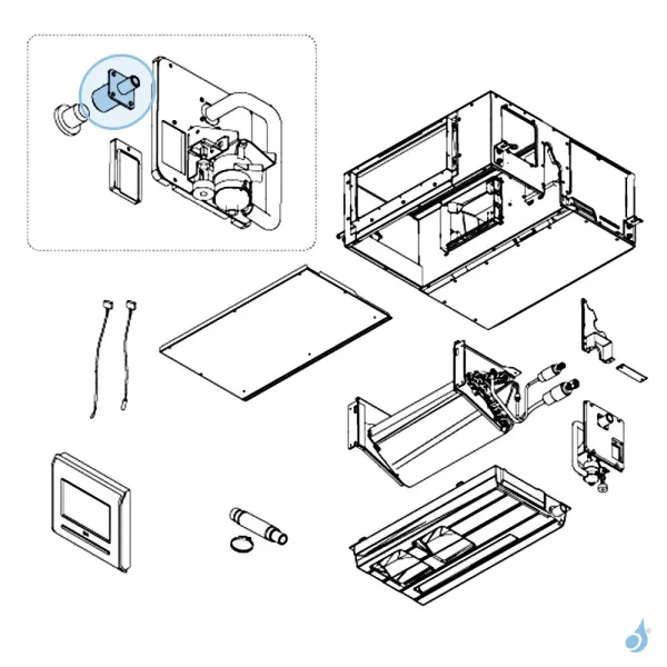 Sortie de Condensats pour climatisation gainable Atlantic Fujitsu Réf. 897154