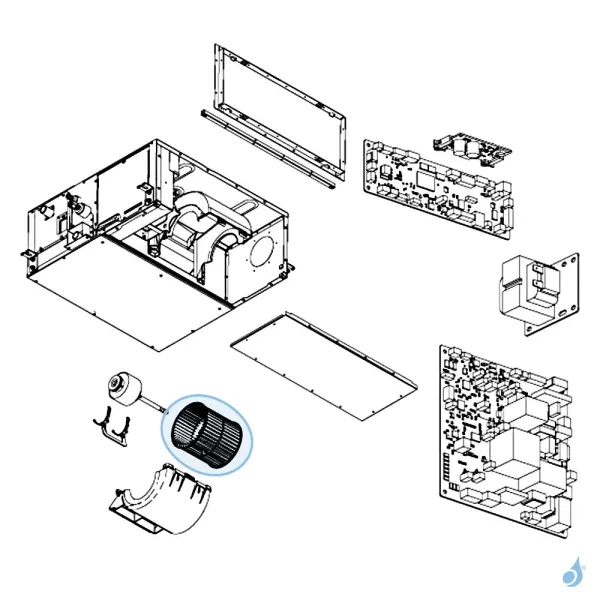 Turbine pour climatisation gainable Atlantic Fujitsu Réf. 897157