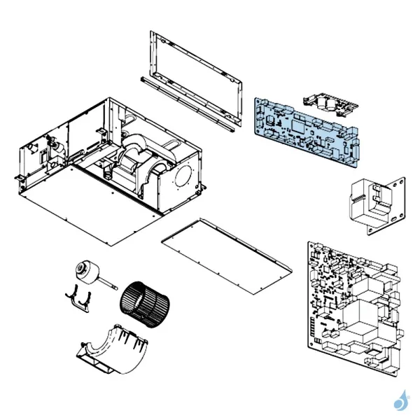 Platine Régulation pour climatisation gainable Atlantic Fujitsu ARYG12LHTB Réf. 897202