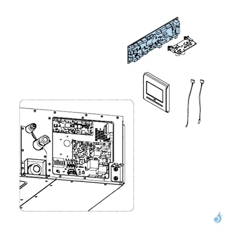 Platine Régulation pour climatisation gainable Atlantic Fujitsu ARYG30LHTB Réf. 897144