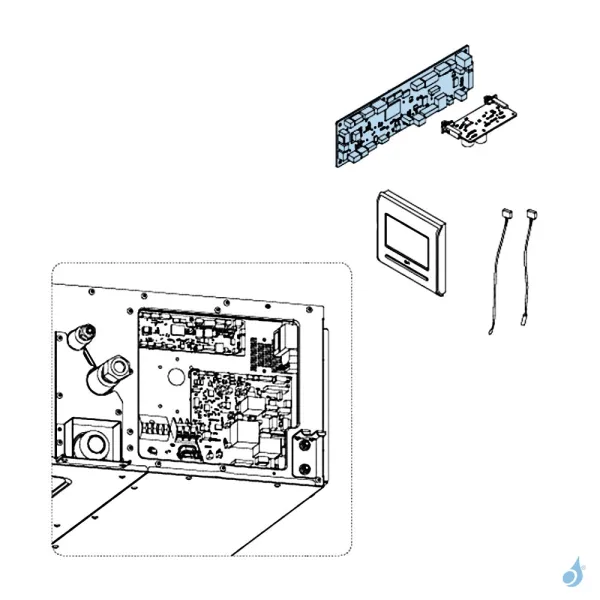 Platine Régulation pour climatisation gainable Atlantic Fujitsu ARYG45LHTB Réf. 897167