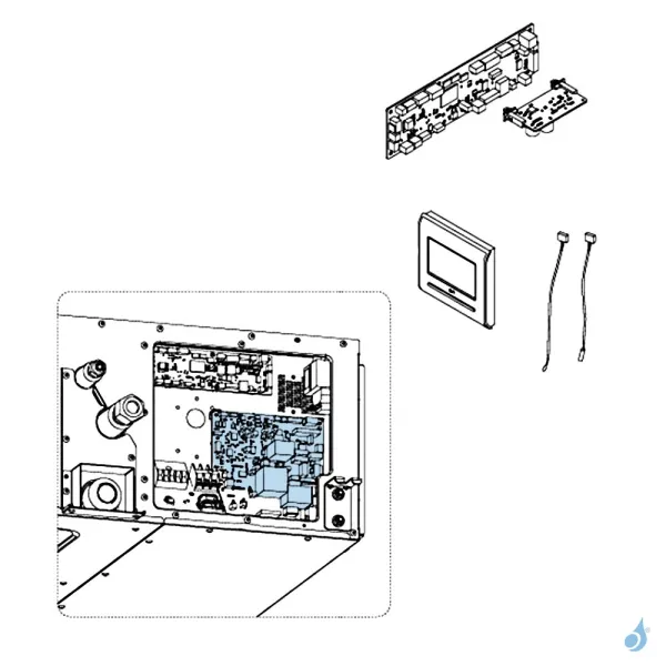 Platine Alimentation pour climatisation gainable Atlantic Fujitsu Réf. 897146
