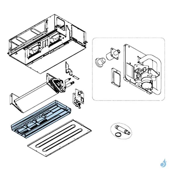 Bac à Condensats pour climatisation gainable Atlantic Fujitsu Réf. 897149