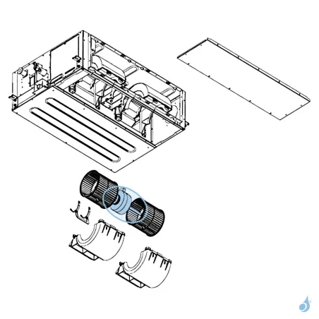 Moteur Ventilation pour climatisation gainable Atlantic Fujitsu Réf. 897235