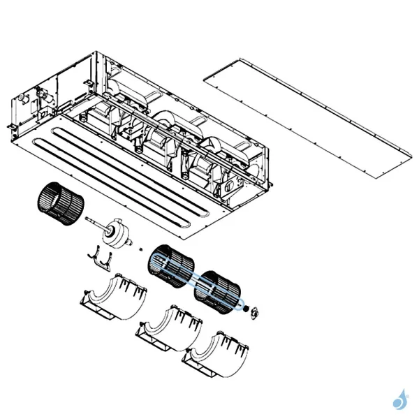 Arbre à Turbine pour climatisation gainable Atlantic Fujitsu Réf. 897164