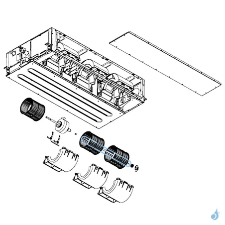 Arbre à Turbine pour climatisation gainable Atlantic Fujitsu Réf. 897164